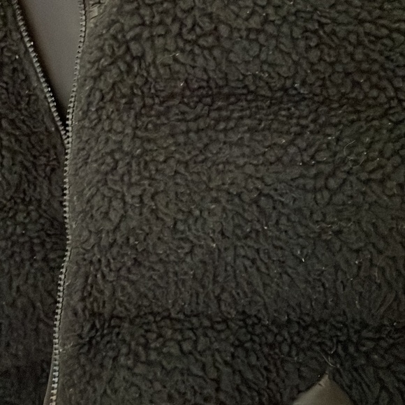 Hunter Hero Hybrid Puffer Fleece Coat Jacket Hooded Zip Front Womens Black - Picture 5 of 7